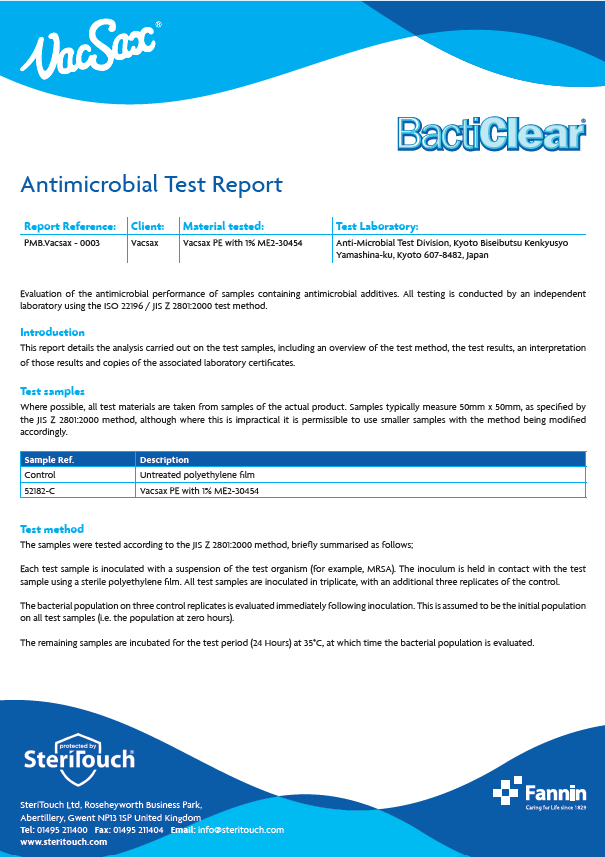 SteriTouch Report SteriTouch Report