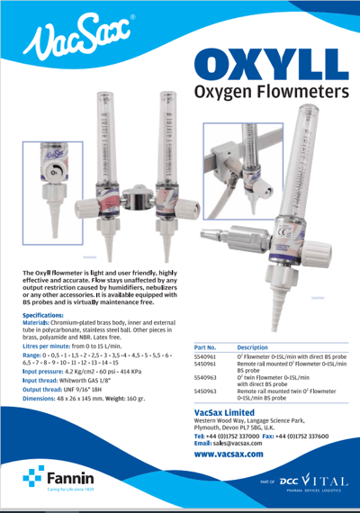 oxygeb flowmeters